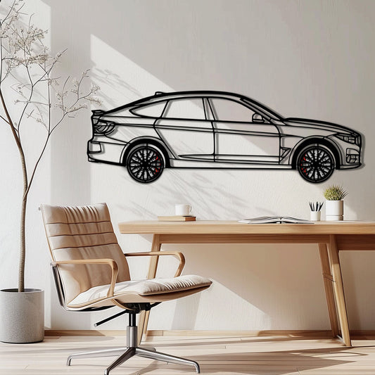 BMW 330 GT F34 Metal Car Wall Art with Rotating Wheels - Gran Turismo Silhouette Decor - Interactive Automotive Wall Art - KAFMEKA103 - Tampa Home & Garden Store