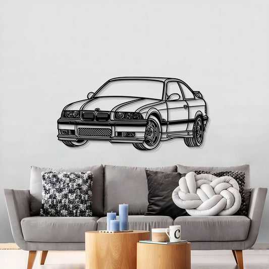 Décoration murale métallique voiture E36 Perspective - MT0431