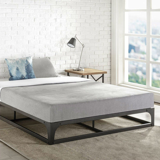 Full size Modern Low Profile Heavy Duty Metal Platform Bed Frame - Tampa Home & Garden Store