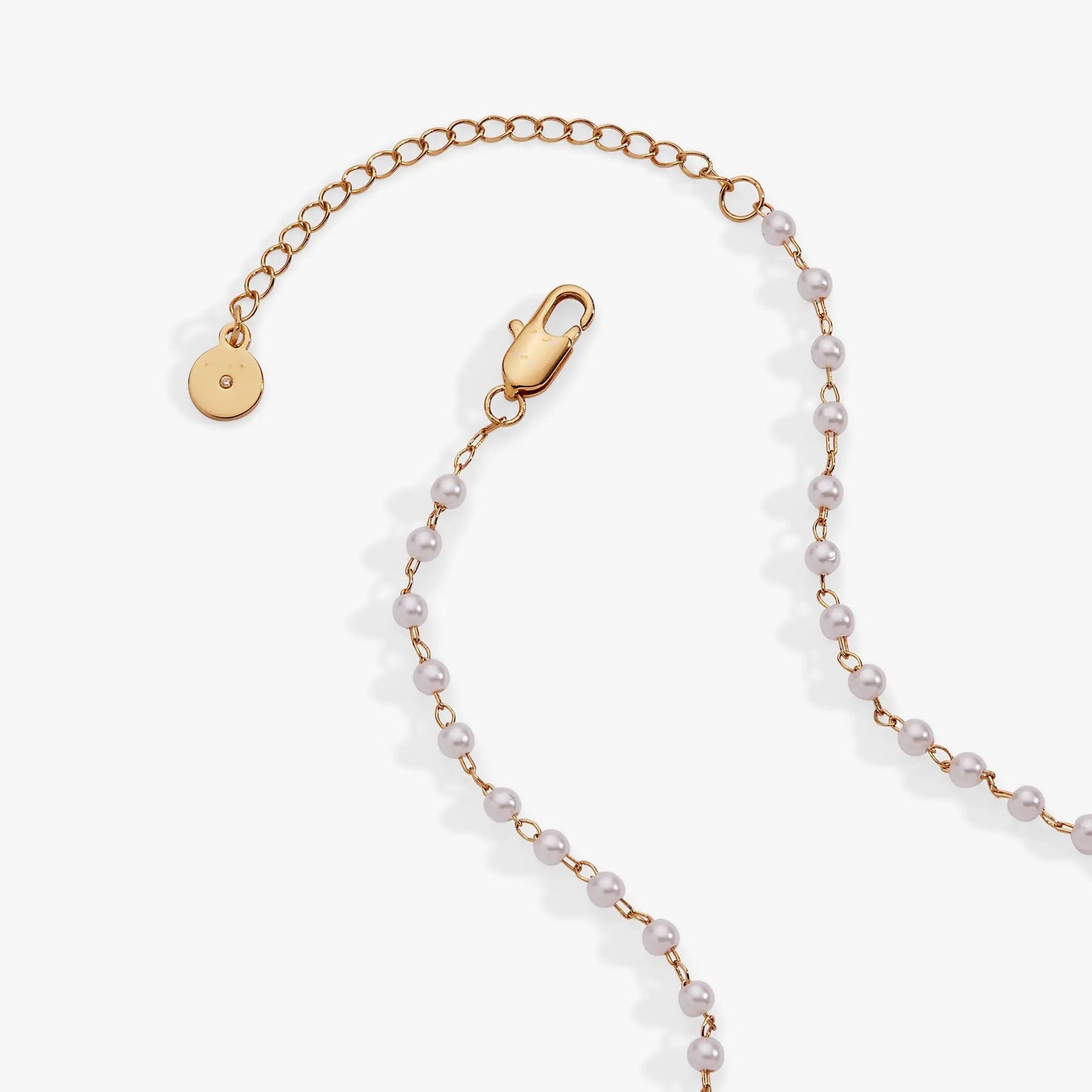 Bow Pearl Coquette Necklace with Gold Plated Bow