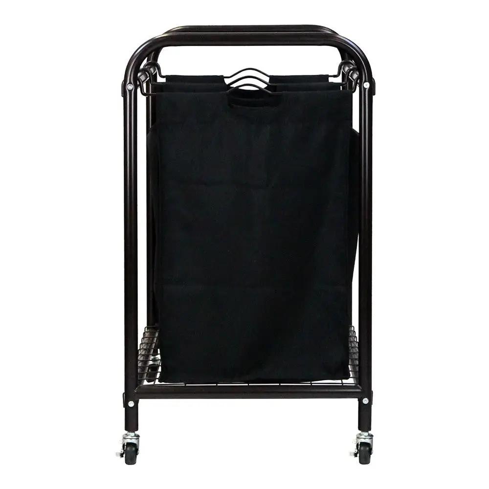 Bronze Laundry Hamper Cart with 2 Black Sorter Bags - Tampa Home & Garden Store
