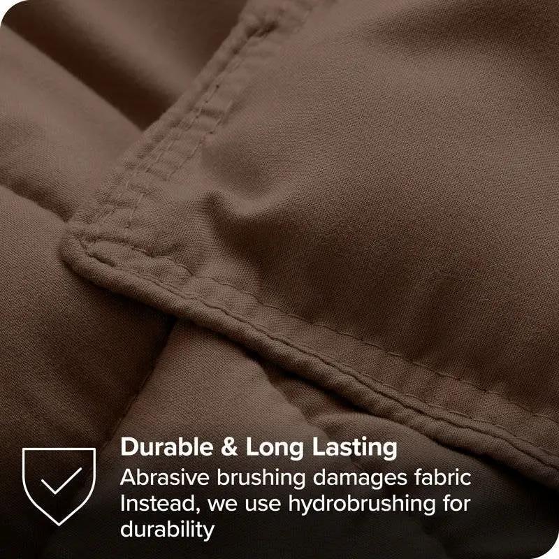 King / CAL King 3-Piece Down Alternative Comforter Set in Chocolate Brown - Tampa Home & Garden Store