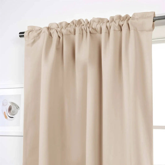 Curtain panels 52 x 96 beige cream thermal blackout, HomePacific set of 2 on Tampa Home & Garden Store