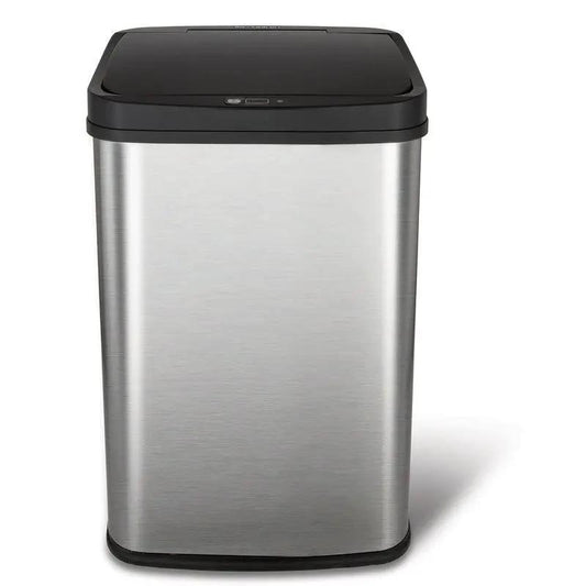 Black 13-gallon stainless steel trash can with motion sensor lid by HomePacific on Tampa Home & Garden Store