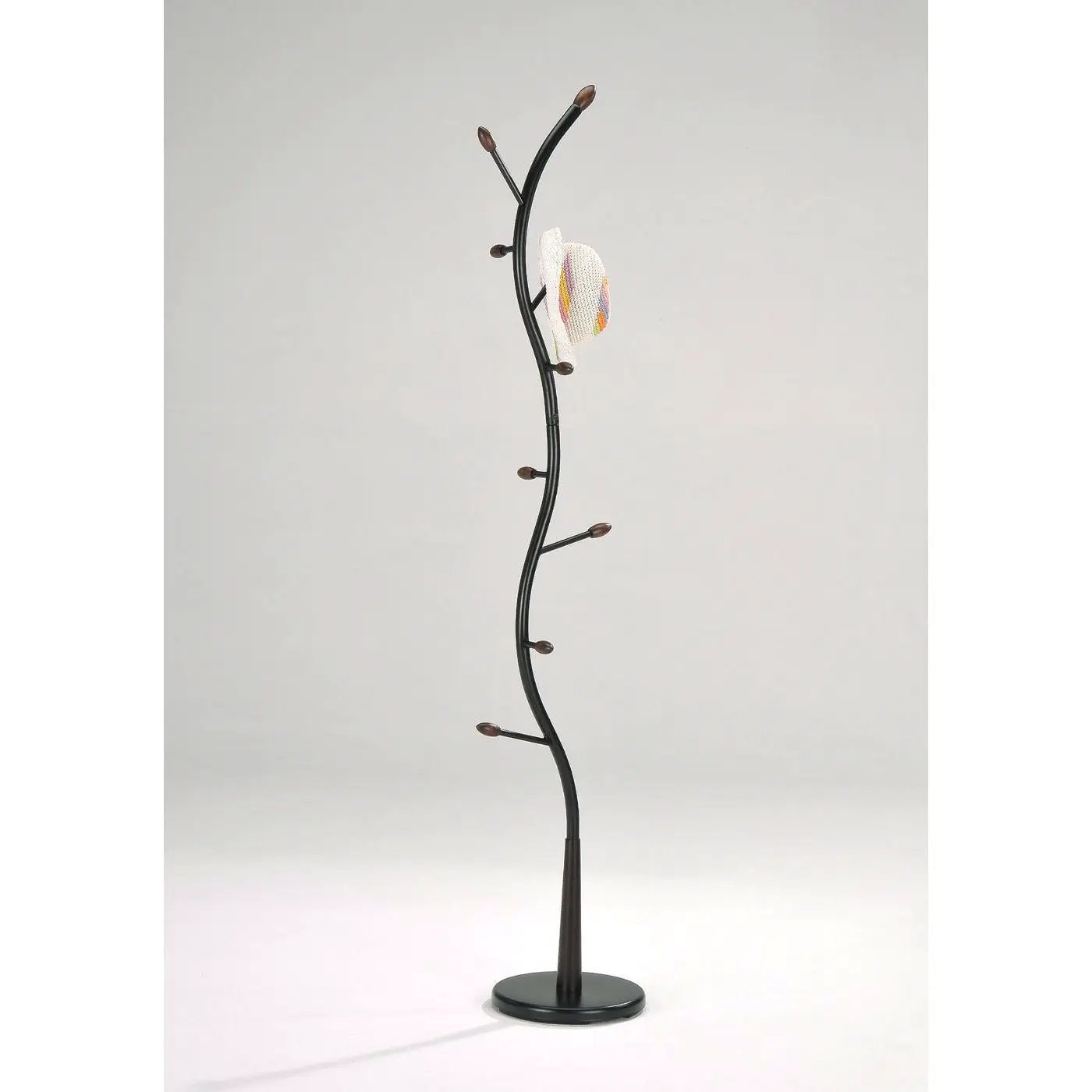 Black Metal Hall Tree Coat Rack Entryway Storage Hat Rack - Tampa Home & Garden Store