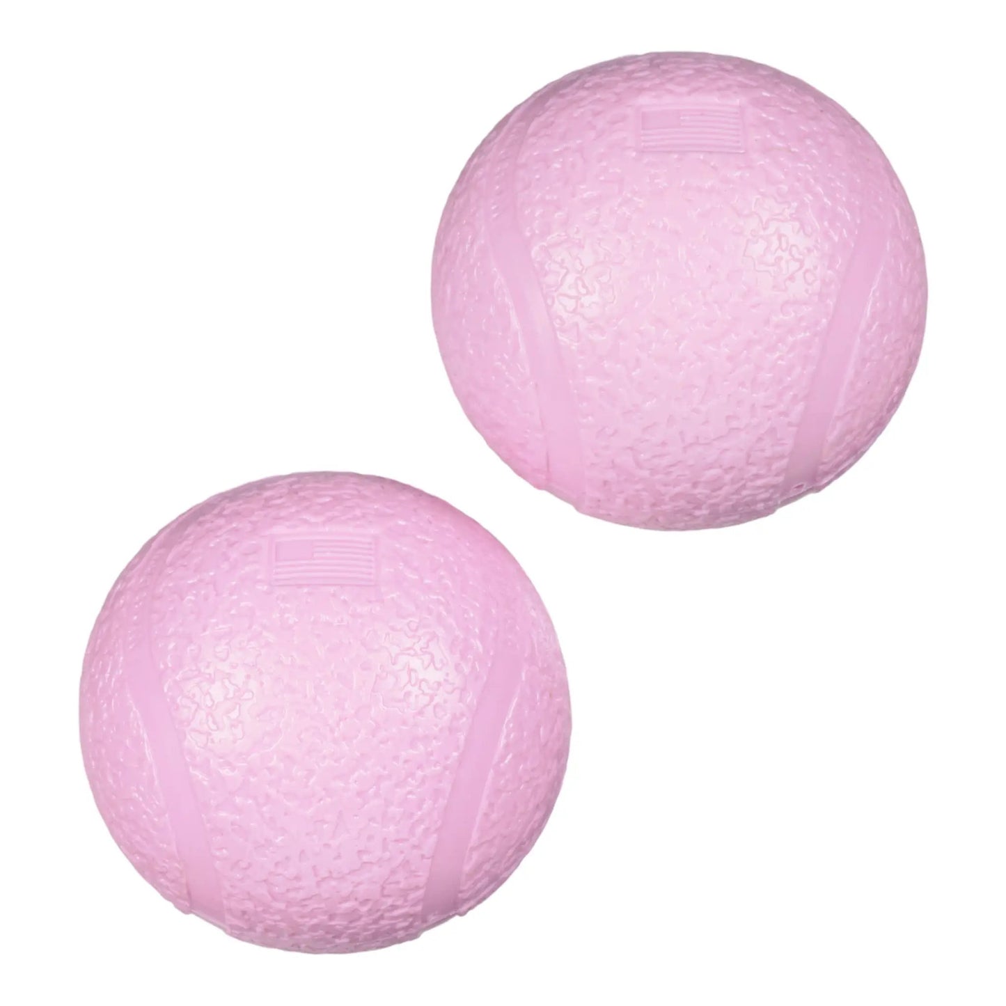 Boundr Dog Ball 2-Pack Bubblegum Chew Toy, pink textured rubber dog balls on Tampa Home & Garden Store