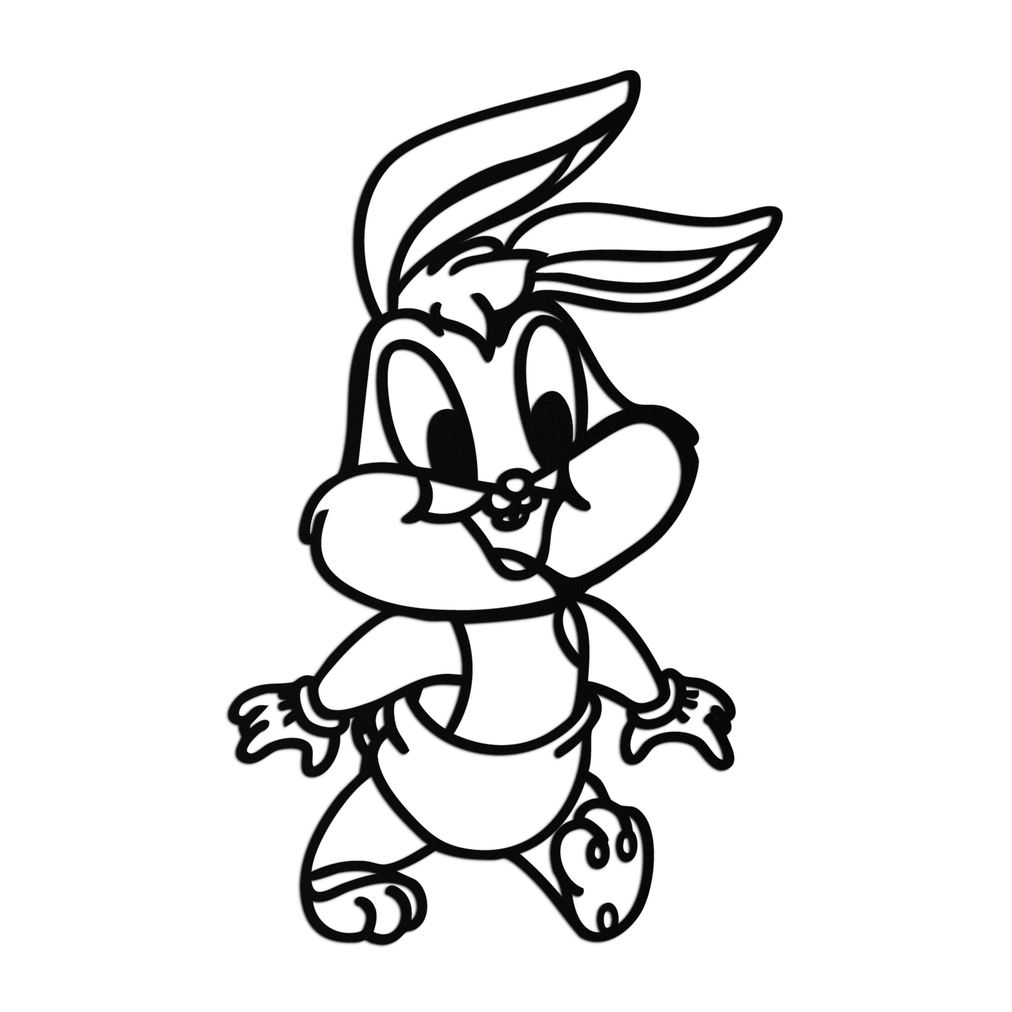 Baby Bugs Bunny Metal Wall Art – Classic Cartoon Character Silhouette for Fans- KAF659 - Tampa Home & Garden Store