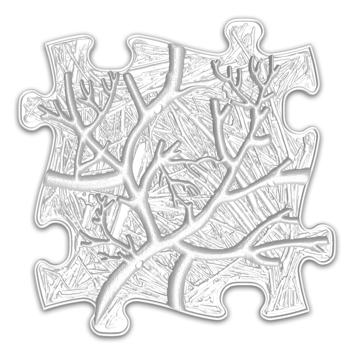 TINNITOTS Tots Vision Puzzle Set play mat piece with embossed coral-branch pattern on Tampa Home & Garden Store
