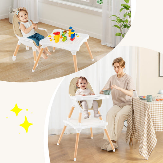 5-in-1 Baby Wooden Convertible High Chair - Tampa Home & Garden Store