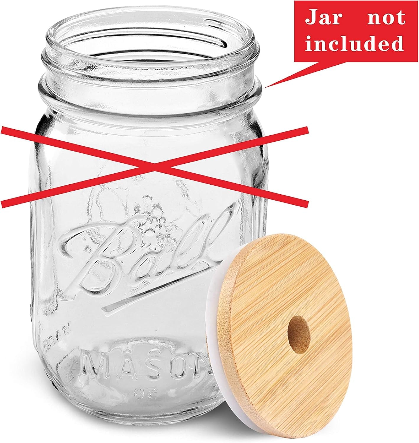 🌿 Bamboo Mason Jar Lids with Straws – Leak-Proof, Reusable, and Eco-Friendly - Tampa Home & Garden Store