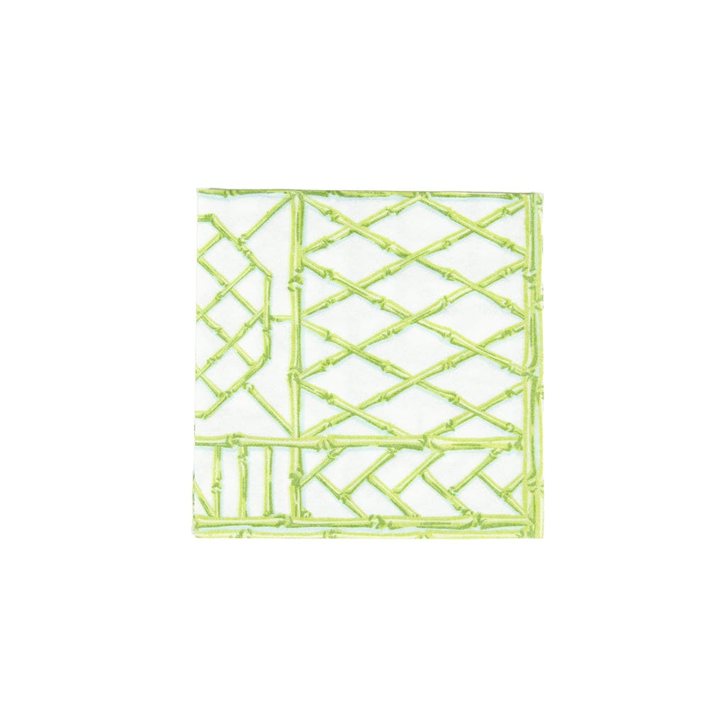 Bamboo Screen Moss Green - Cocktail Napkin - Tampa Home & Garden Store