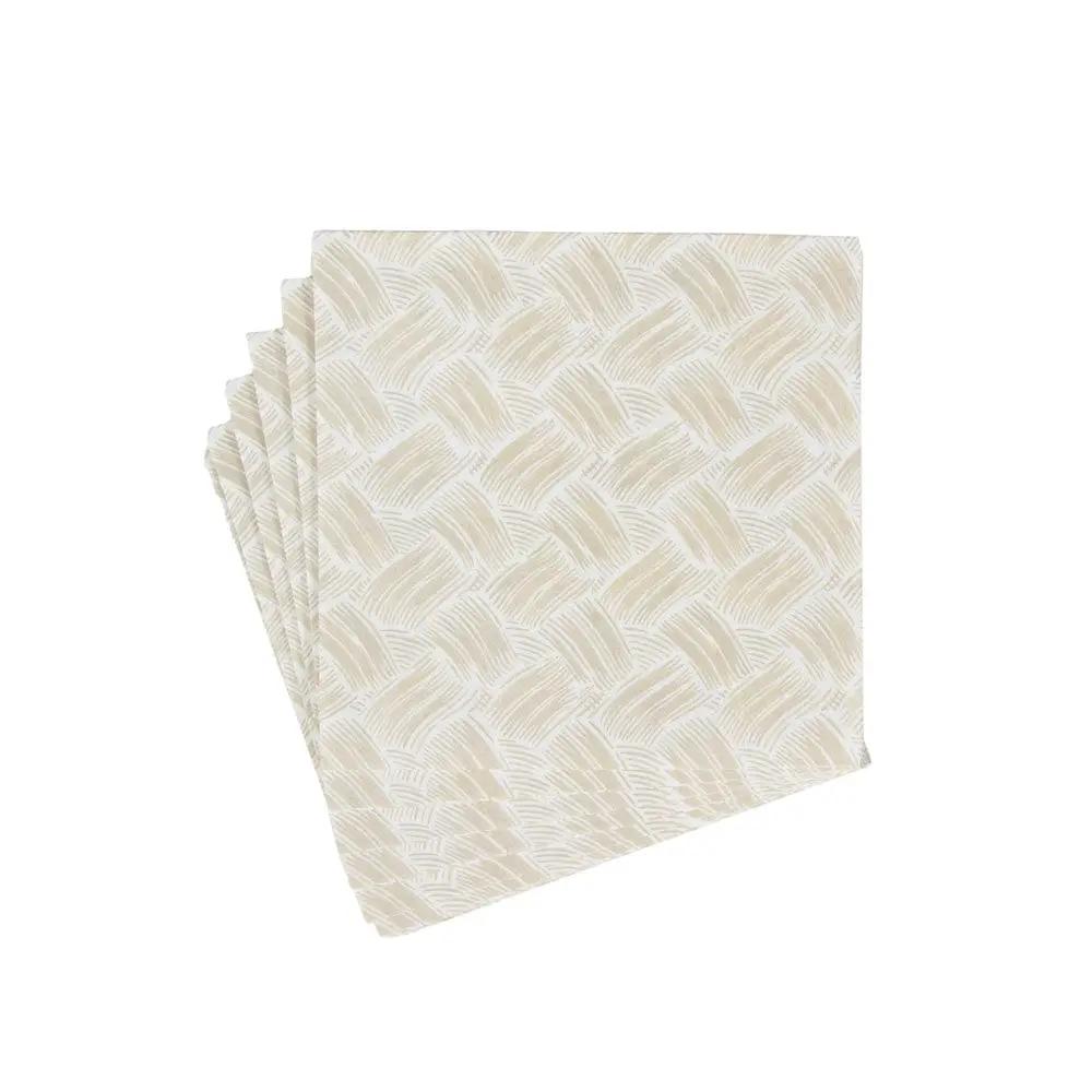 Basketry Flax Lunch Napkins 4pc cream by The Country Christmas Loft on Tampa Home & Garden Store