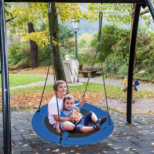 40 Inches Saucer Tree Swing with Adjustable Hanging Ropes and 900D Oxford Fabric - Tampa Home & Garden Store