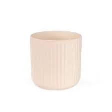 Beam Pot ceramic ribbed planter in cream on Tampa Home & Garden Store
