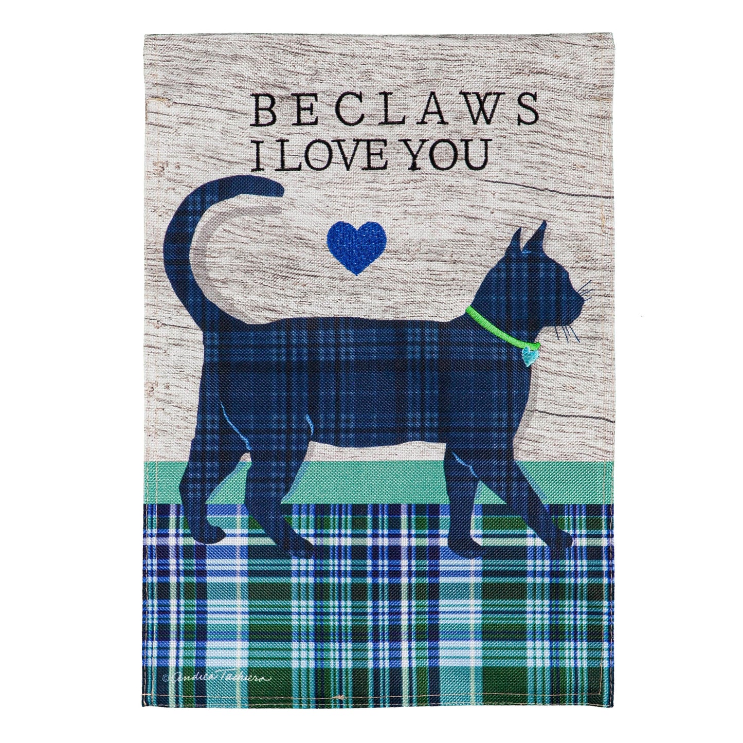 Beclaws I Love You Burlap House Flag - Tampa Home & Garden Store