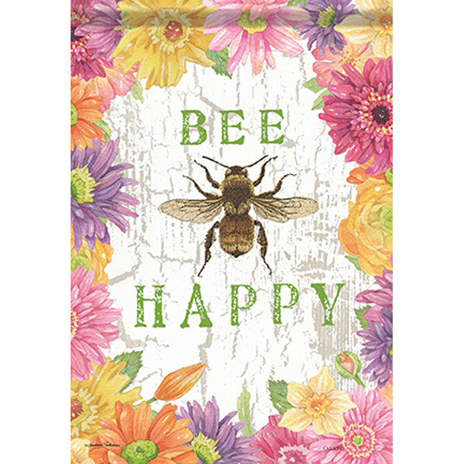 Bee Floral Large Flag - 28" x 40" - Tampa Home & Garden Store