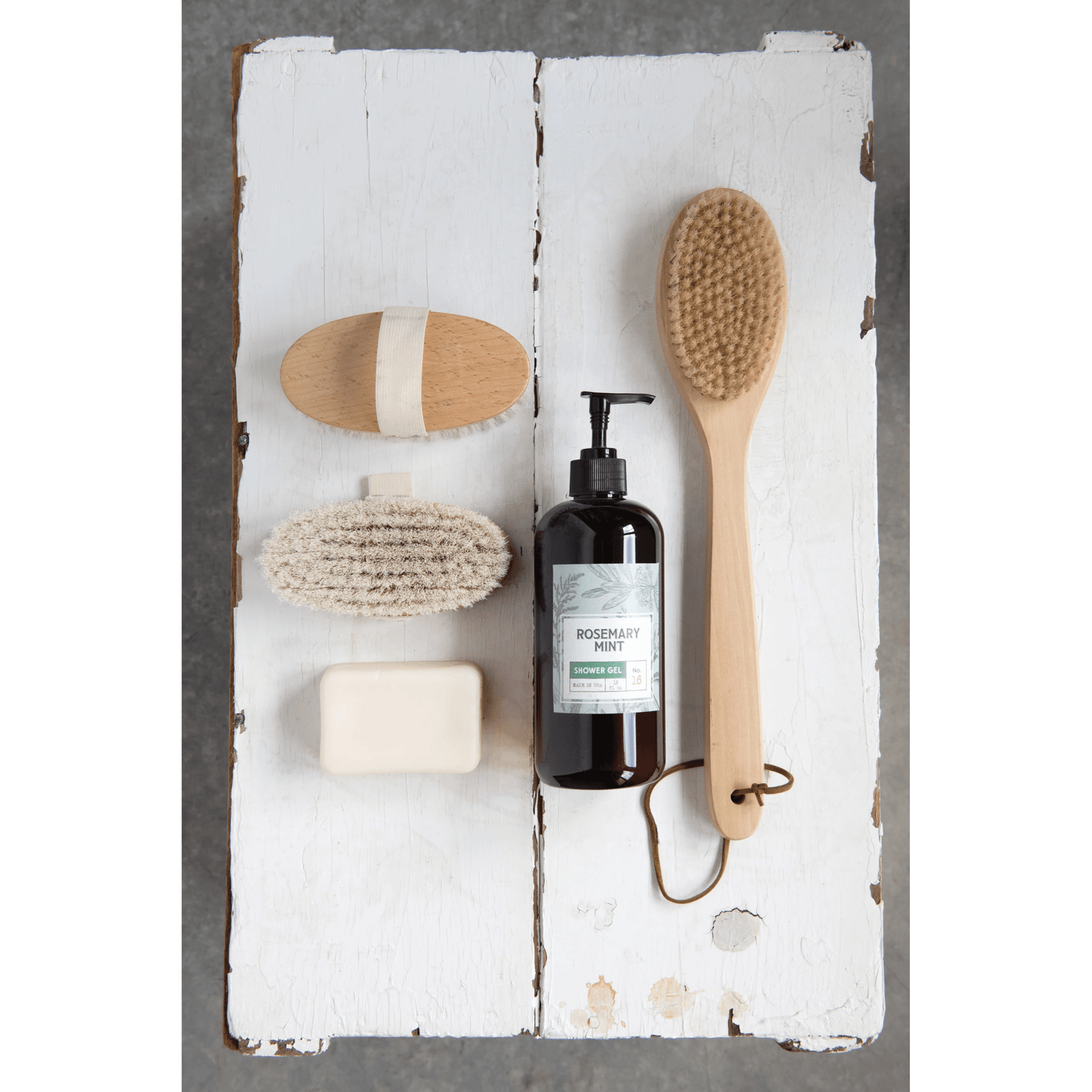 Beech Wood Bath Brush with Elastic Band - Tampa Home & Garden Store