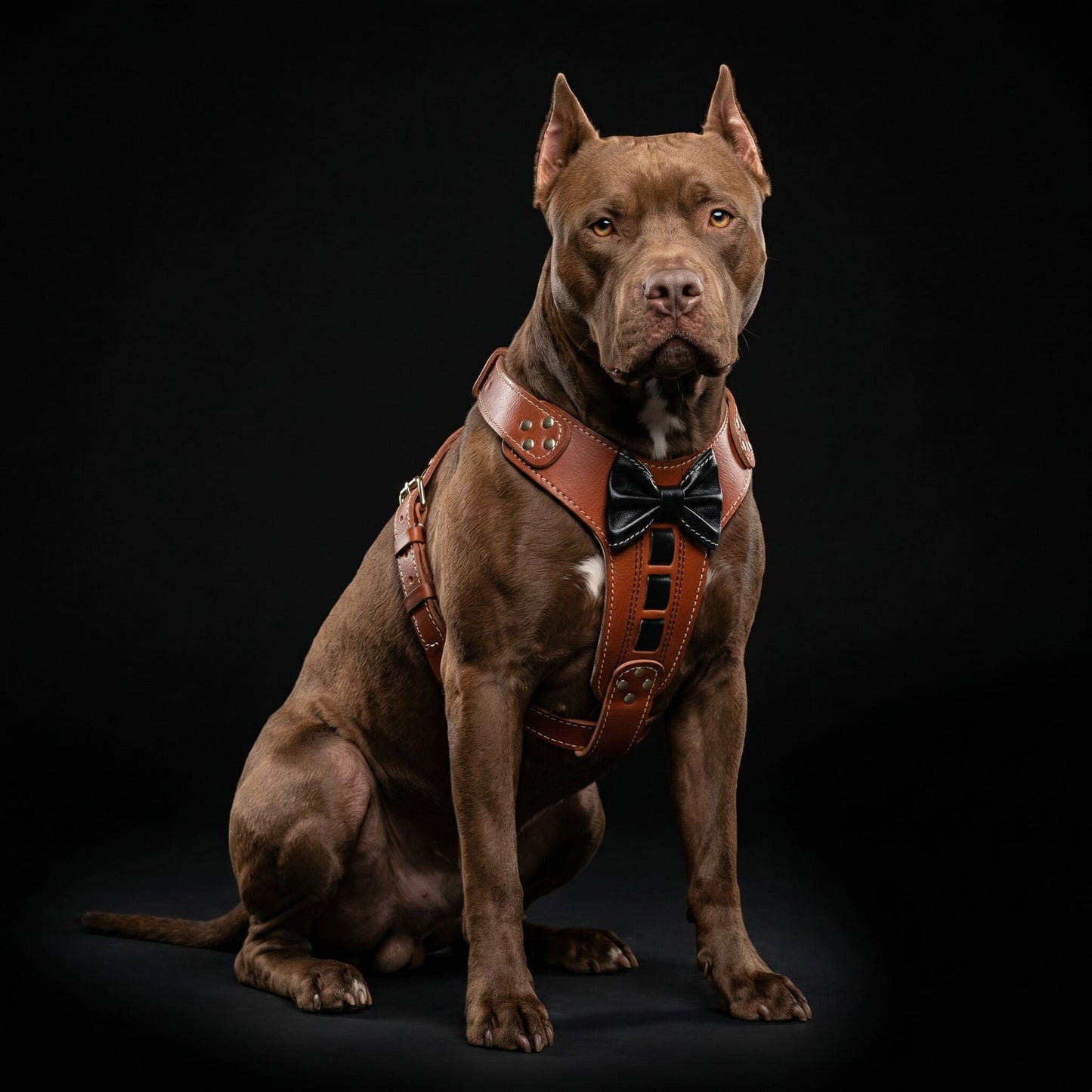 Bestia ''Bowtie'' leather harness - Tampa Home & Garden Store