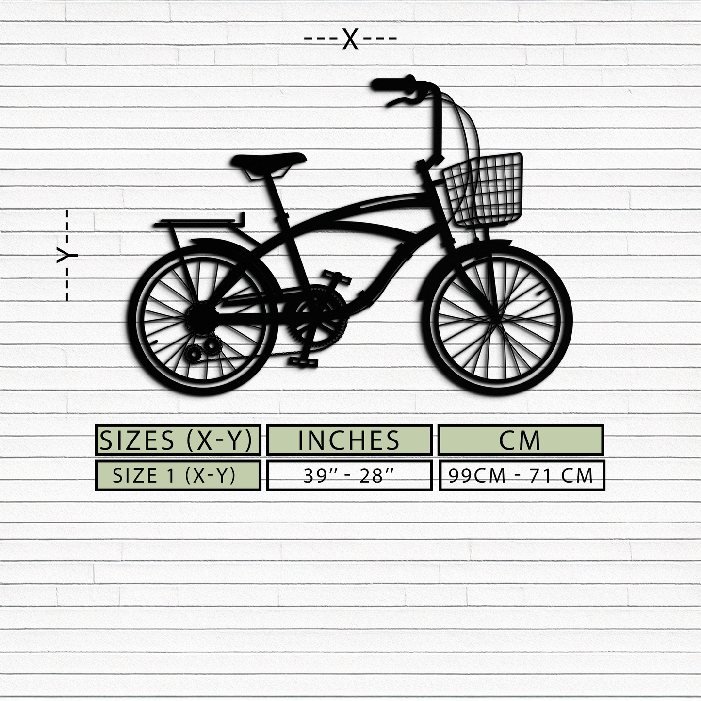 Bicycle Metal Wall Art - Modern Industrial Bike Decor - KAF124 - Tampa Home & Garden Store