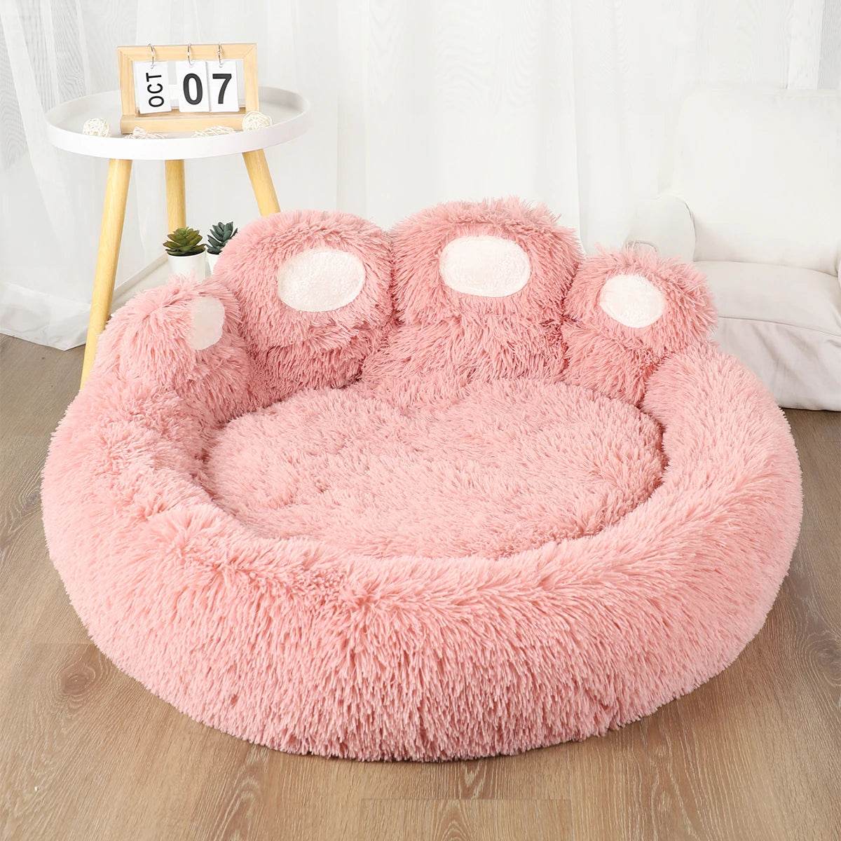 Big Paw Plush Pet Sofa Bed – Washable Dog & Cat Bed with Calming Raised Edges (Small to XL) - Tampa Home & Garden Store