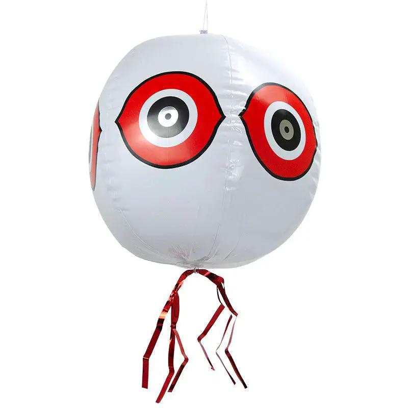 Bird Chaser 3-pack Balloons, white spheres with red eye graphics for orchard pest control on Tampa Home & Garden Store