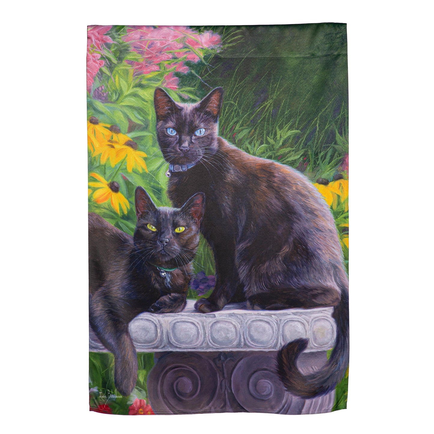 Black Beauties Suede House Flag - Tampa Home & Garden Store