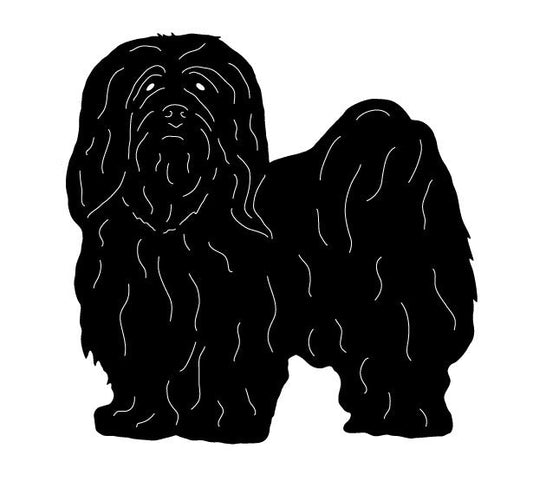 Lhasa Apso garden stake wall hanging black silhouette Rustica Ornamentals on Tampa Home & Garden Store