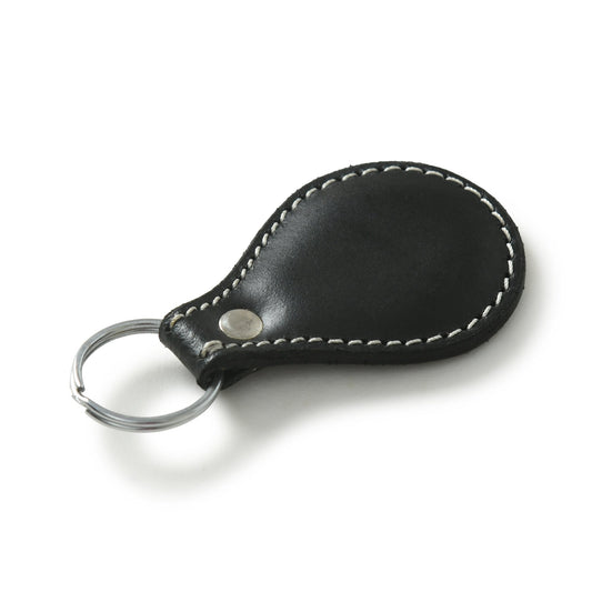 Black Oval Leather Keyring - Tampa Home & Garden Store
