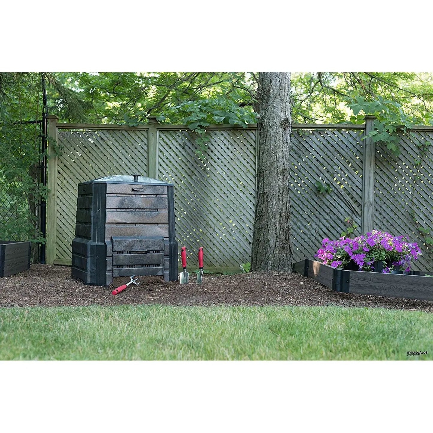 Black plastic compost bin 94 gallon for garden by HomePacific on Tampa Home & Garden Store