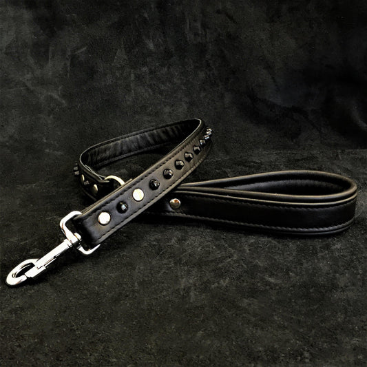 Black studded leash - Tampa Home & Garden Store