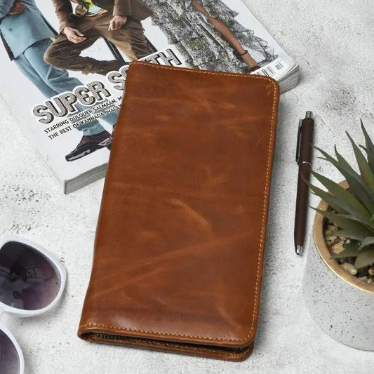 Blair Women's Wallet Tan Brown Buffalo Leather by Classy Leather Bags on Tampa Home & Garden Store