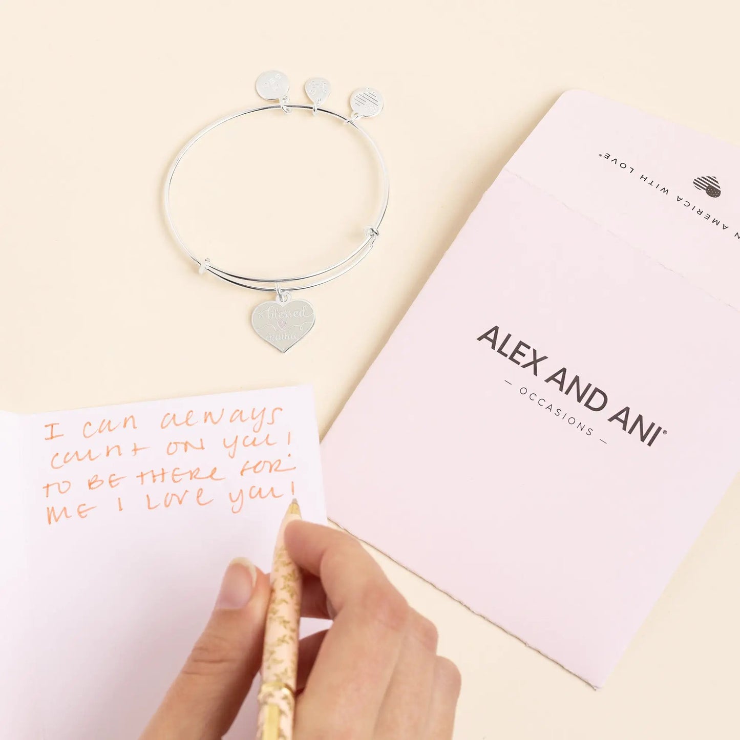Blessed Mama Charm Bangle for Moms with Love