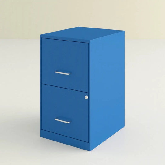 Blue Metal 2-Drawer Vertical Key Locking Heavy Duty Filing Cabinet - Tampa Home & Garden Store