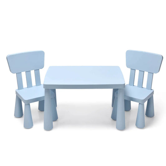 Toddler table and chair set in pale blue, three-piece play and dining set on Tampa Home & Garden Store