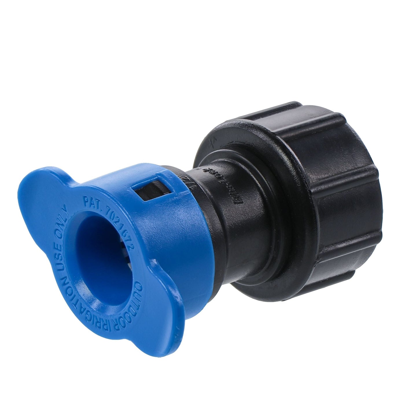 Blu-Lock adapter, blue, 3/4 in FHT to 1/2 in, Orbit Irrigation fitting on Tampa Home & Garden Store