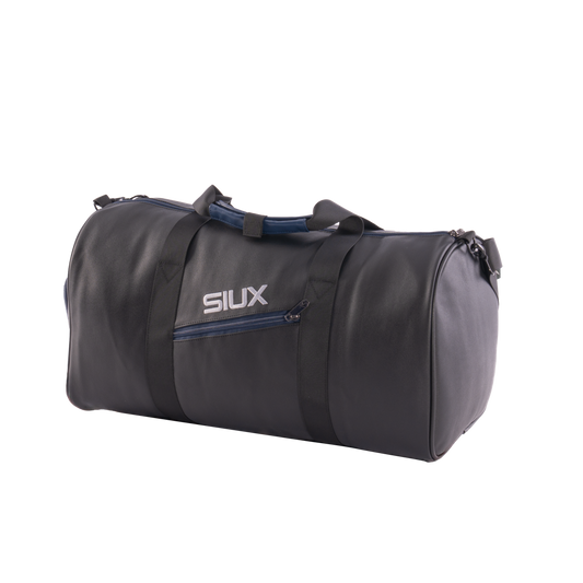 The King Bag duffel by Siux USA, dark gray with blue zip pocket and rugged carry straps on Tampa Home & Garden Store