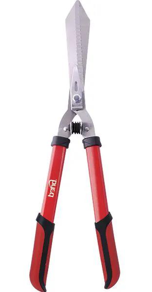 12 in serrated hedge shears red handles with high-carbon blades Orbit Irrigation on Tampa Home & Garden Store