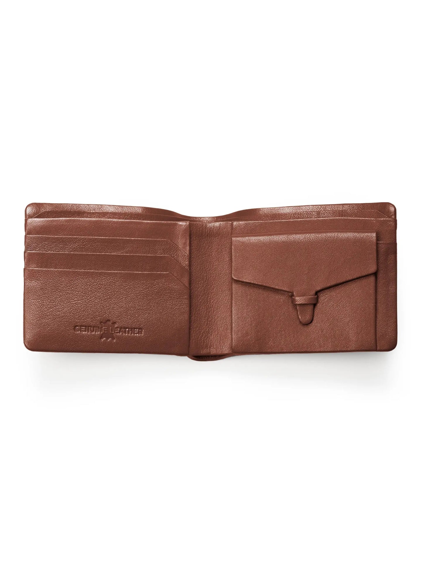 Brown Kodiak slim bifold wallet for men with card slots by Classy Leather Bags on Tampa Home & Garden Store