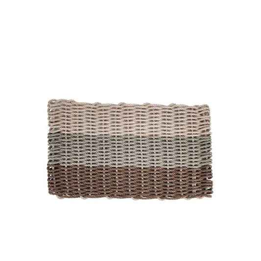 Rope mat Little Salty Rope in brown-tan-cream ombre, Maine rug on Tampa Home & Garden Store