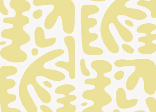 Removable Lemon Peel and Stick Wallpaper with yellow abstract shapes on Tampa Home & Garden Store