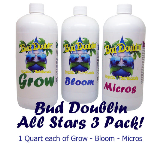 Bud Doublin Grow Bloom Micros 3-pack fertilizer bottles by GS Plant Foods on Tampa Home & Garden Store
