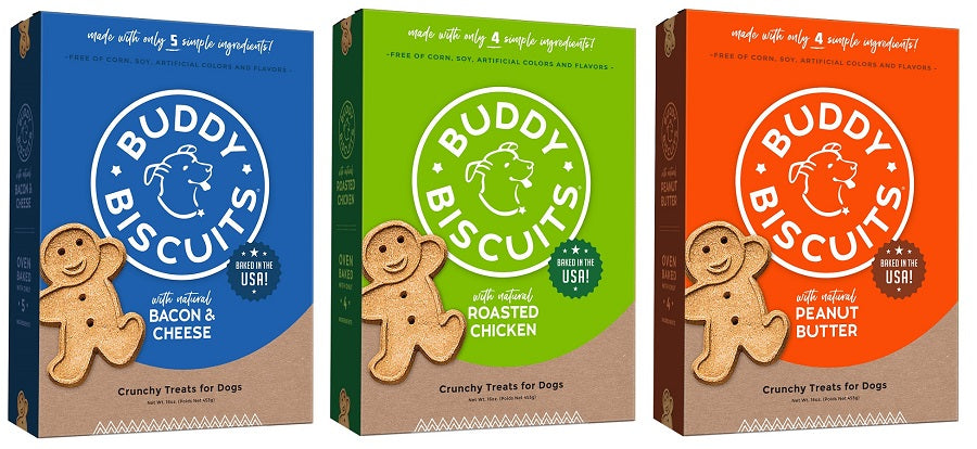 Buddy Biscuits Healthy Whole Grain Oven Baked Treats 8 oz - Tampa Home & Garden Store