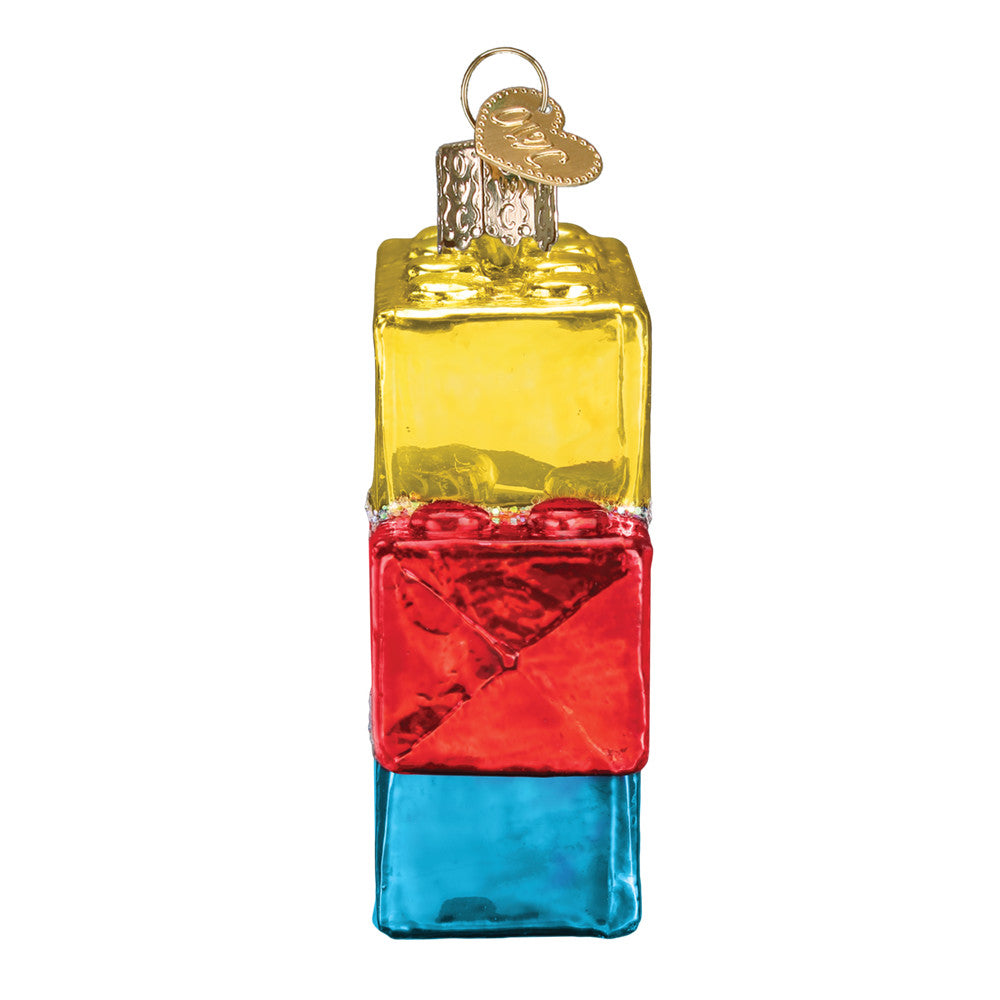 Building Blocks Glass Ornament - Tampa Home & Garden Store