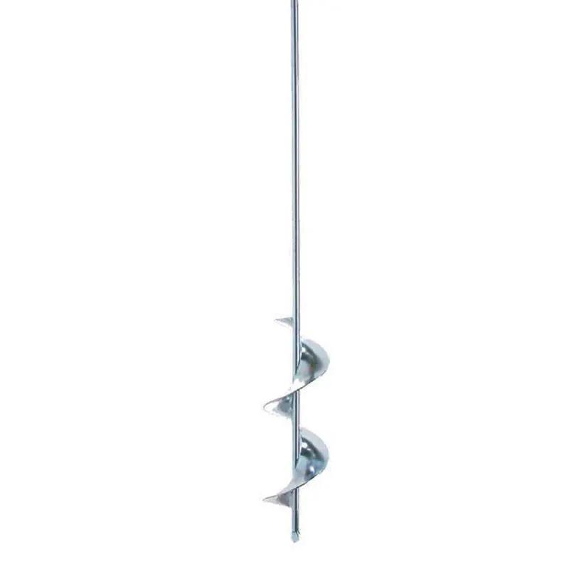 Bulb Auger drill bit for soil planting, chrome steel spiral auger by Grow Organic on Tampa Home & Garden Store