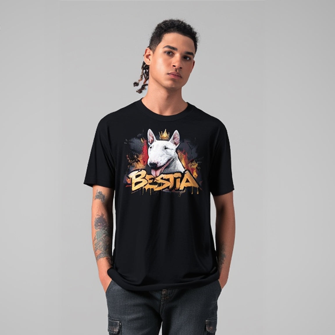 Bull Terrier T-shirt Black - Tampa Home & Garden Store