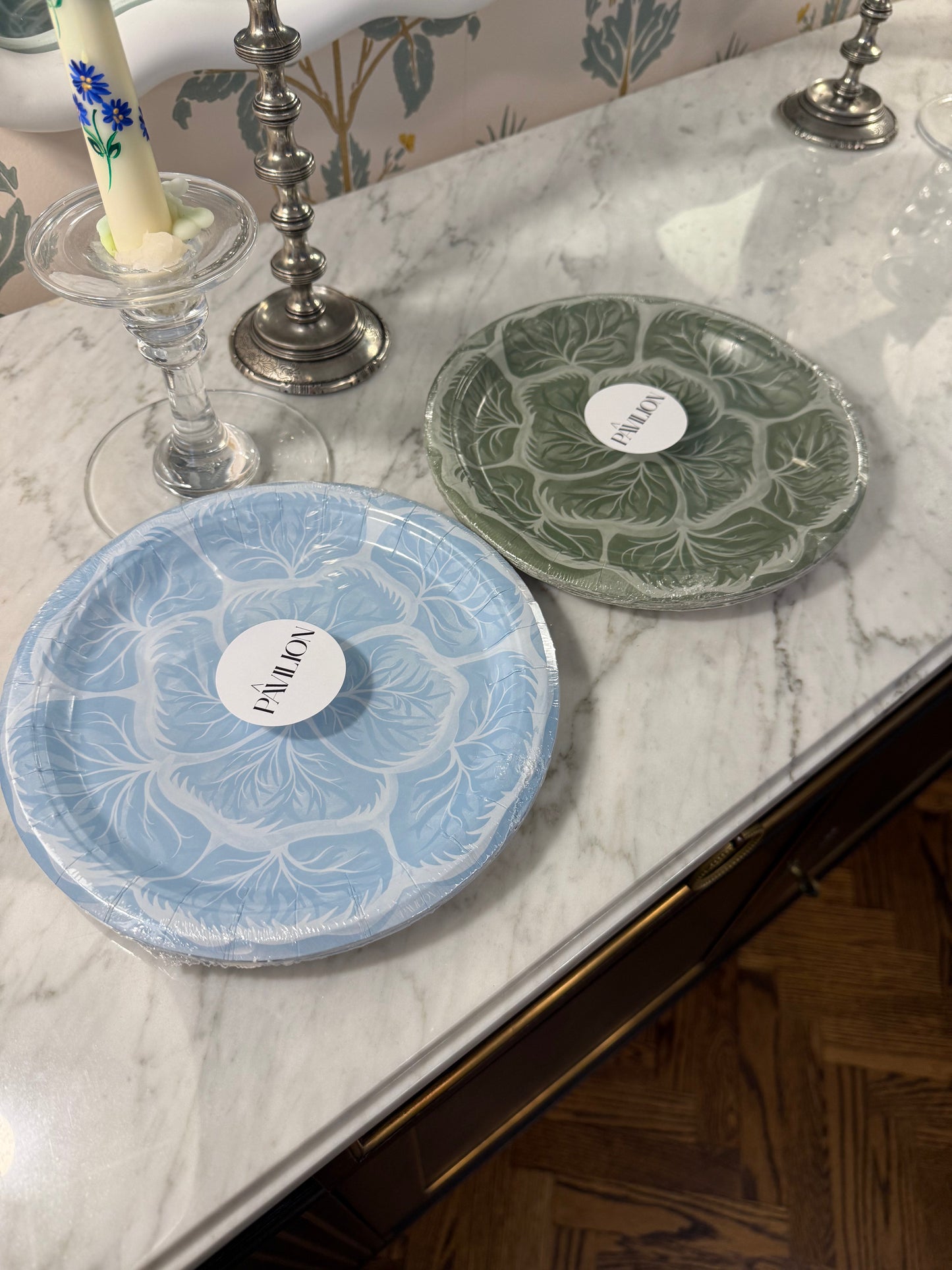 Bunny Green Melissa's Garden Cabbage Salad and Dessert Plates - 8 pack - Tampa Home & Garden Store