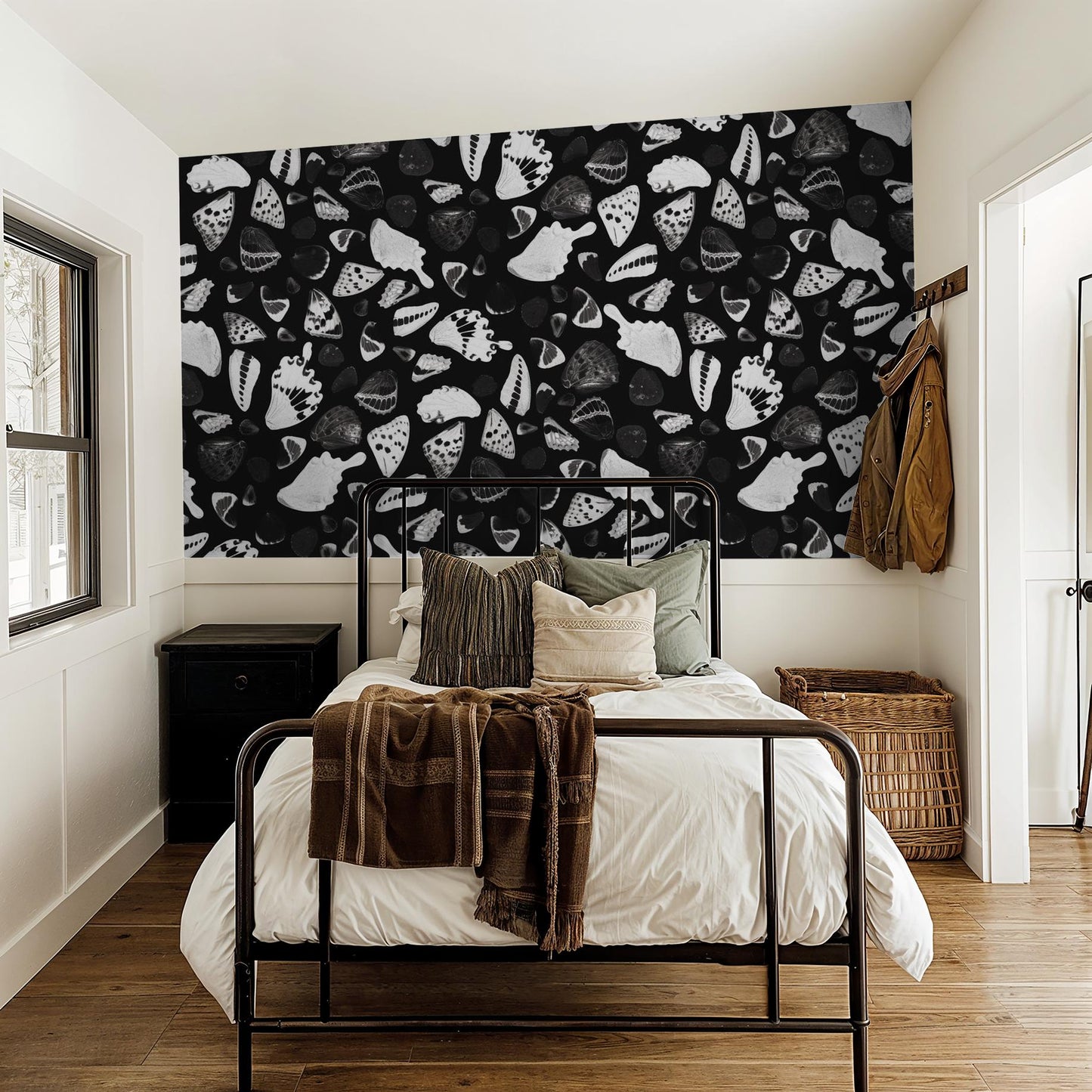 Butterfly Terrazzo Wallpaper, black & white - Tampa Home & Garden Store