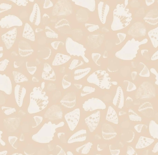 Butterfly Terrazzo Wallpaper peach background with white butterfly silhouettes on Tampa Home & Garden Store