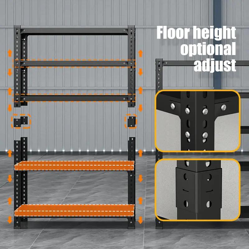 Adjustable carbon steel storage rack 100x40x180cm, heavy-duty industrial shelving on Tampa Home & Garden Store