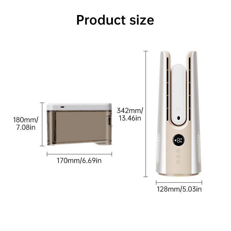 NOUVEAU Ventilateur tour portable 2025 – 6 vitesses, brumisateur sans pales, pour chambre/salon/bureau
